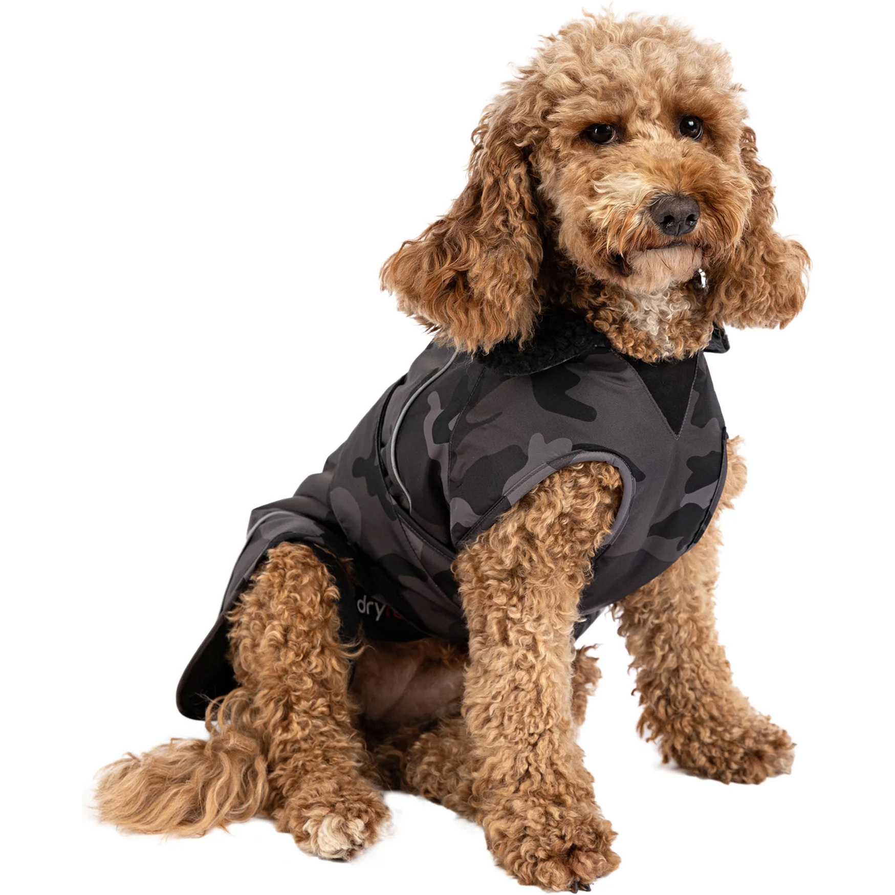 Casaco Para Cães 2026 « Dryrobe » V3DRDC - « Black » / Camuflagem